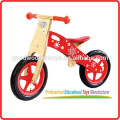 Factory price fashion red color plywood lovely baby wood bike